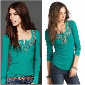 LAST CALL: Free People Embroidered Thermal